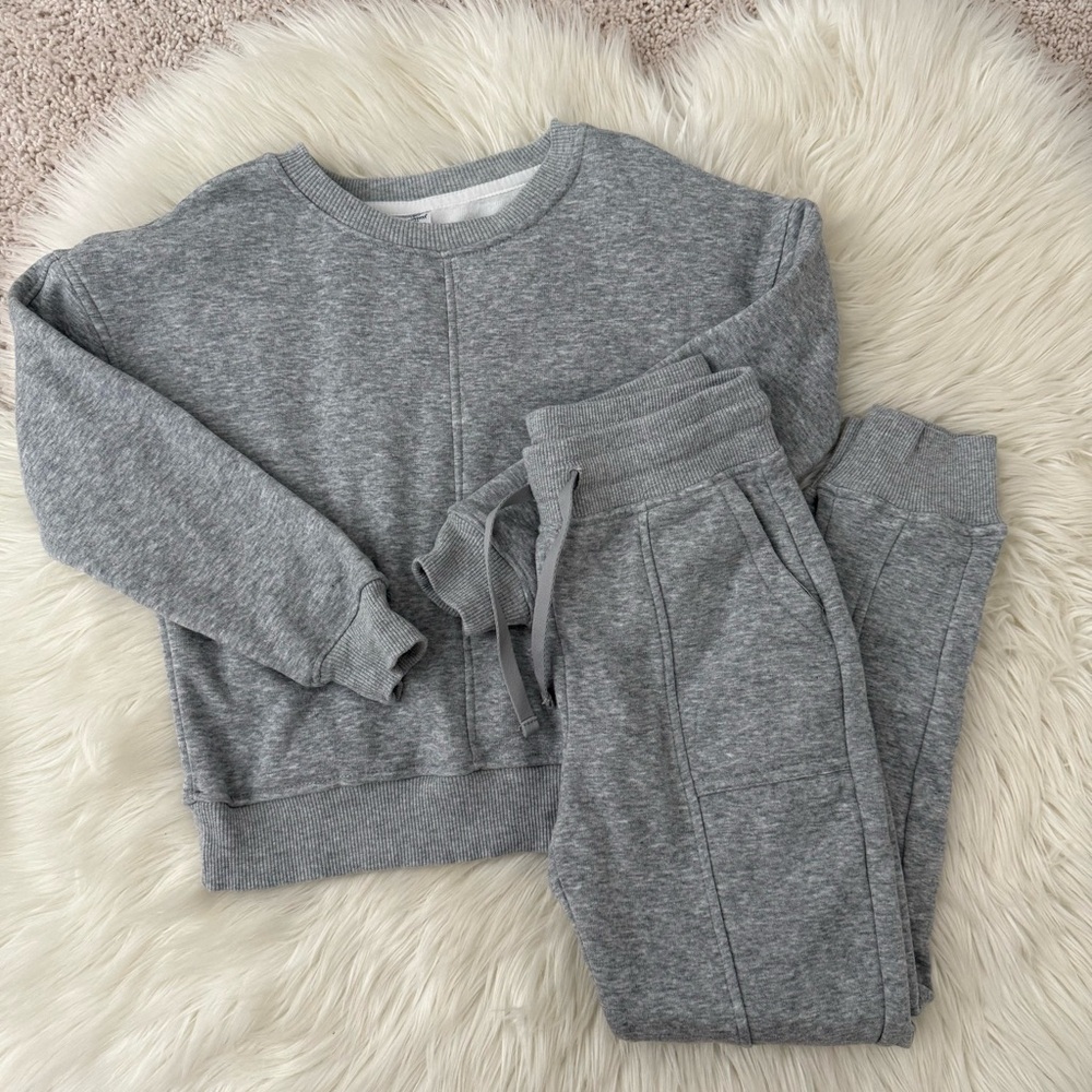 Cozy Gray Kids Fleece Set